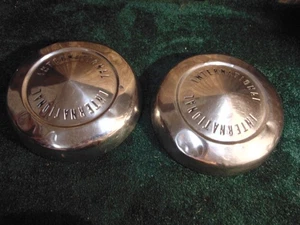 2 Vintage International Truck Travelall Hubcap 10 1/2" OD Steel Chrome Hub Cap - Picture 1 of 14