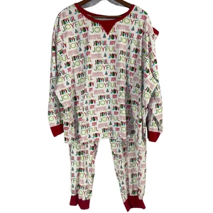 Conjunto de pijama de Navidad para mujer Wondershop talla 4X blanco colorido estampado ropa de dormir - Imagen 1 de 12