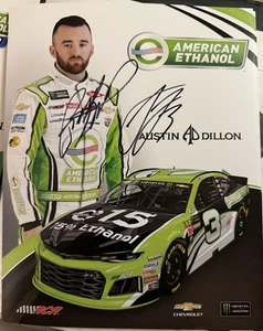 Austin Dillon, Richard Childress  Signed Autographed Hero Card NASCAR - Picture 1 of 1