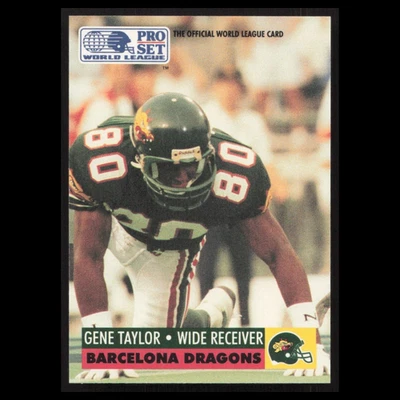 Gene Taylor #41 1991 Pro Set WLAF Barcelona Dragons Football Card NFL NM - Image 1 of 3