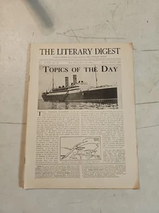 LITERARY DIGEST Magazine.  June 13, 1914.  Tape On Cover  - Picture 1 of 7