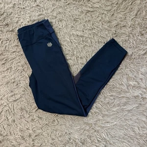 Pantalones cortos deportivos para montar a caballo con parche en la rodilla azul medio para mujer - Imagen 1 de 6