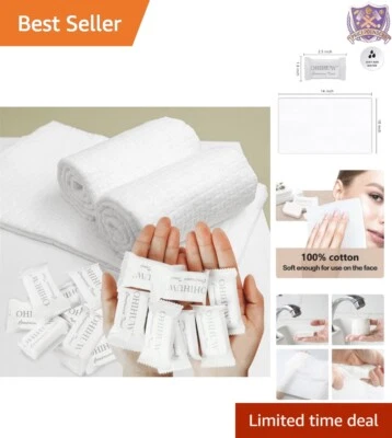 Disposable Compressed Towel Cotton Large Portable Reusable for Travel 30 Pack - Image 1 of 4