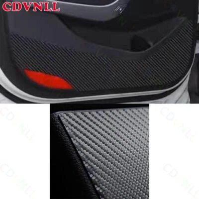 Panel antipatadas de puerta interior de cuero de fibra de carbono para Hyundai Santa Fe 13-2018 Foto 1 de 4