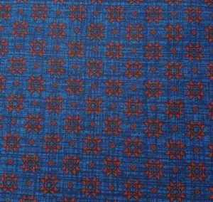 34" DreamSpinners VIP 100% Cotton Mini Red Faux Quilt Block Patchwork Blue - Picture 1 of 2
