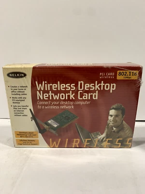 Tarjeta de red de escritorio BELKIN F5D6001 2,4 GHz inalámbrica Wi-Fi 802,11 b, 11 Mbps Foto 1 de 4