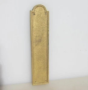 Vintage Brass Finger Plate Push Door Handle French Antique Old  - £16each - Picture 1 of 15