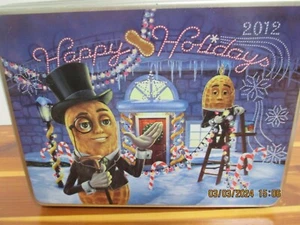 MR PEANUT 2012 CHRISTMAS HAPPY HOLIDAYS PLANTERS NUTS  TIN   - Picture 1 of 3