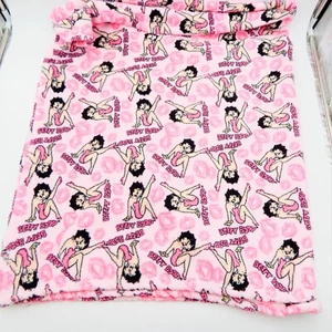 Betty Boop Lápiz Labial Besos Rosa Felpa Poliéster Manta 50x60 - Imagen 1 de 9