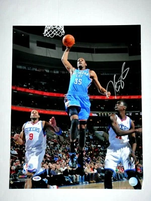 KEVIN DURANT PSA/DNA SIGNED 16X20 PHOTO MINT AUTOGRAPH, OKC THUNDER DUNK ITP - Image 1 of 4