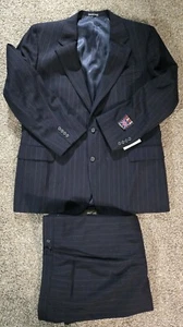 Vintage Daks London New York Untailored Raw Hems 46 Regular Suit And Pant Set - Picture 1 of 24