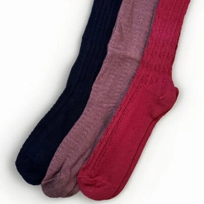 VTG Dress Socks Lot Mens 3 Pairs NOS 70s 80's Multicolor 8.5-11 Creslan Cotton - Image 1 of 4