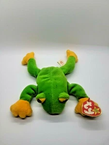 TY 1997 Smoochy the Green Frog Beanie Baby - Picture 1 of 7