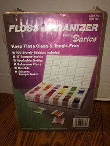 Neu/Versiegelt Darice DCB100 Zahnseide Organizer 100 Spulen 17 Fächer-USA - Bild 1 von 4