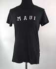 Attitude Clothing Co. Raised Letters MAUI Hawaii Shirt Size Large Black