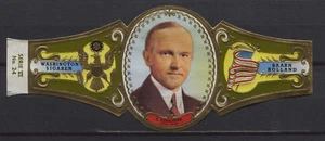 Etiqueta de banda de cigarros holandesa de colección 1963 de los presidentes de Washington Calvin Coolidge n.o 24 - Imagen 1 de 1