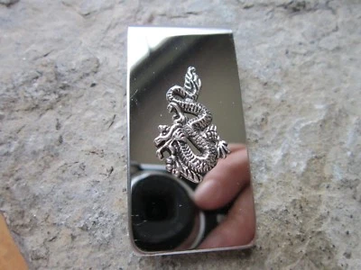 SILVER DRAGON STAINLESS STEEL MONEY CLIP - FATHER'S DAY - XMAS - MYTHICAL, 2 - Image 1 of 4