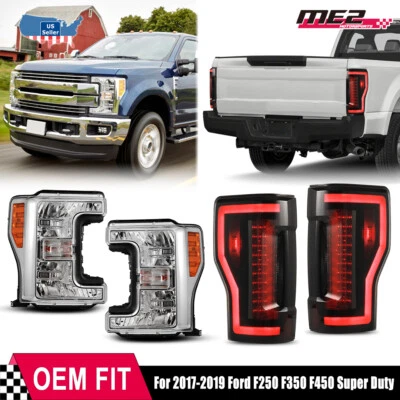 Faros traseros transparentes para Ford F-250 F350 F450 Super Duty 2017-2019 lámparas Foto 1 de 4