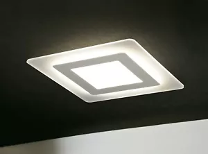 Decke LED 60W Metall Weiß Diffusor PVC Lampe Decke Quadratisch - Bild 1 von 1