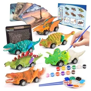 Painting Toys for Kids 5-7 2 in 1 Dinosaur Arts Painting Kits and Pull Back - Picture 1 of 7