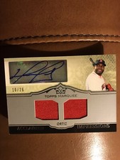 2011 Topps Marquee David Ortiz Acclaimed Impressions Dual Relic Auto #ed 10/26!