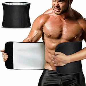 Men Waist Trimmer Belt Sweat Wrap Slimming Tummy Stomach Weight-Loss Fat Burner - Picture 1 of 12