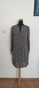 Bellerose Kleid Gr.36/T1 Viskose langarm grau Blumenmuster - Bild 1 von 5