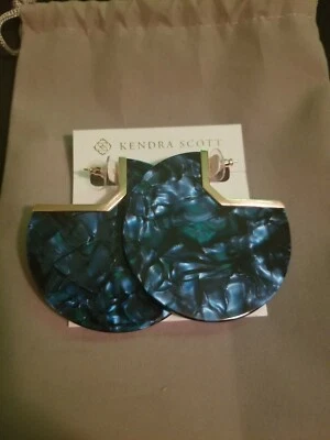 NUEVO Pendientes Kendra Scott Kai de acetato azul marino en oro rosa $130 Foto 1 de 3