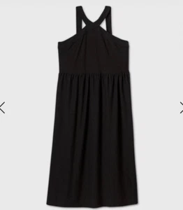 2X- Women's Black Plus Size Sleeveless Dress Sundress Ava And Viv Sun Dress - Picture 1 of 8