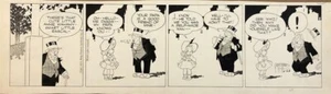 George McManus, 1953 "Bringing up Father"- Original 4-Panel Strip Signed - Picture 1 of 1