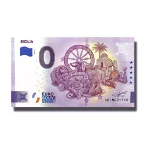 Billete de recuerdo de 0 euros Sicilia Italia SECN 2022-8 sin circular - Imagen 1 de 3