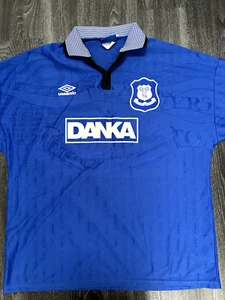 Original Authentic Umbro Everton 1995/1996 Home Shirt Mens XXL - Picture 1 of 16