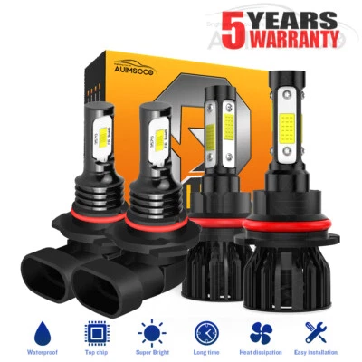 For Ford Ranger 1994-2000 - 4x LED Headlight High Low Beam Fog Light Bulbs Kit - Image 1 of 4