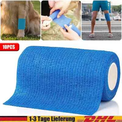 10X Elastische Binden selbsthaftende Haftbandagen Fixierbinde kohäsiv Verband DE - Bild 1 von 4