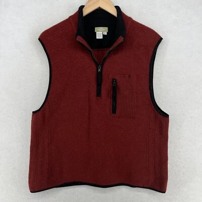 Colete Suéter Feminino THE TERRITORY FORWARD XL Lã de Cordeiro Mescla Decote Simulado 1/4 Zíper Vermelho - Imagem 1 de 4