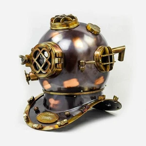 18" Handmade Brass Antique Deep Sea US Navy Mark V Diving Scuba Divers Helmet - Picture 1 of 9