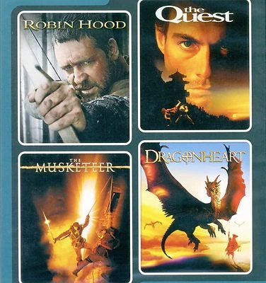 4 movies Robin Hood, Quest, Musketeer, DragonHeart, new DVDs, Ancient Adventures - Image 1 of 4