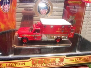 CODE 3 FDNY SCUBA DIVING VAN F-350 FORD 1:64 LIMITED EDITION 12000 NO BOX - Picture 1 of 10