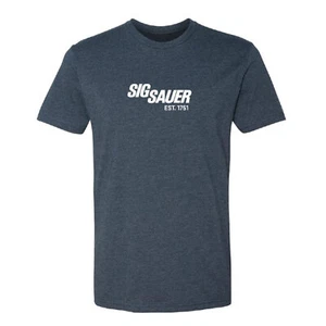 SIG SAUER Men's Established Navy Blue Heather Short-Sleeve T-Shirt (SG-TEE-EST) - Picture 1 of 1