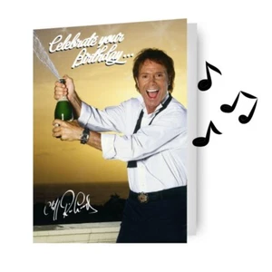 Birthday Card Cliff Richard Birthday Card Musical Sound Card Official Product - Picture 1 of 7