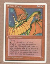 MTG - Shivan Dragon - 4th Edition - Rare VF/EX - Single Card
