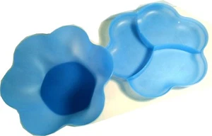 TUPPERWARE 1,5 GALLONEN Blumenform Chip und Dip Salatschüssel #4624 BLAU - Bild 1 von 3