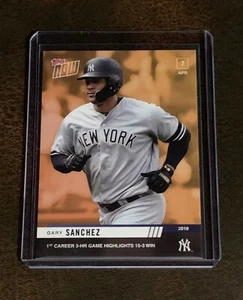 2019 TOPPS NOW #ODB-3 GARY SANCHEZ 1ST CAREER 3-HR GAME - NEW YORK YANKEES - Picture 1 of 2