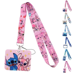 Cute Lilo & Stitch Lanyard ID Card Badge Holder Neck Strap for Kids Girls Women´ - Picture 1 of 19