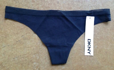 Nuevo Tanga DKNY Intimates Mujer Algodón Sin VPL, Negro, Pequeño Foto 1 de 2