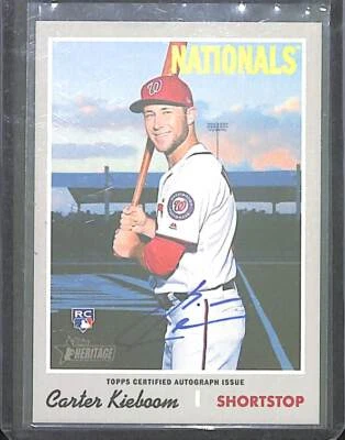 2019 Topps Heritage Real One Rookie Autograph #ROA-CK Carter Kieboom - Image 1 of 2
