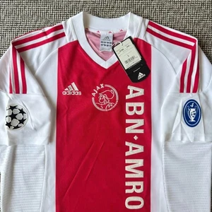 Ajax Amsterdam 2002-04 Home Jersey Adidas L New w/Tags UCL Trophy Badges F/S JP - Picture 1 of 15