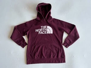 Sudadera con capucha The North Face para mujer grande borgoña forrada de lana cordón deletreado - Imagen 1 de 8