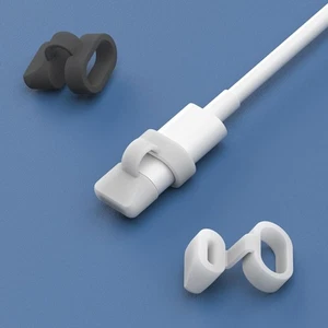 10Pcs Anti-Lost Data Line Protector Cap Silicone Charging Port Dust Plug - Photo 1 sur 9