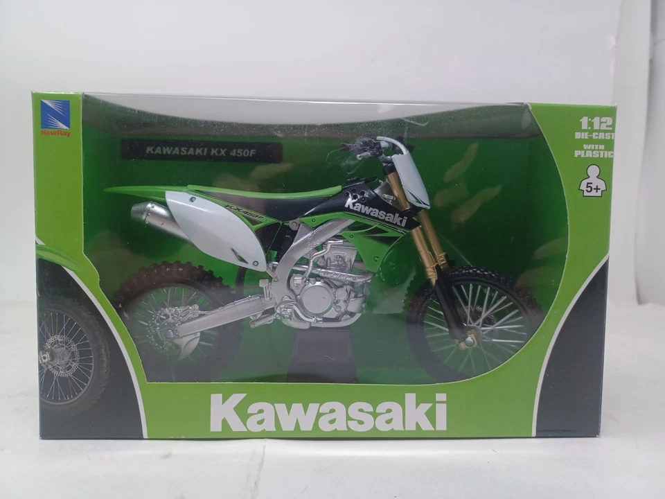 Novo Ray Kawasaki KX450F 1:12 fundido - Imagem 1 de 4